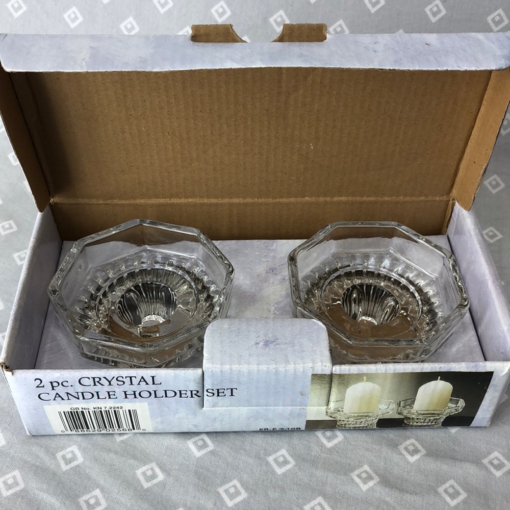 Crystal Candle Holder Set